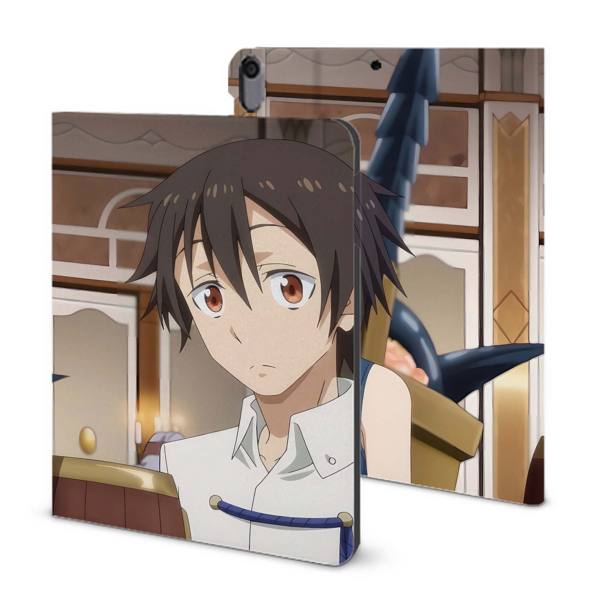 （画像用） 転スラ Regarding Reincarnated to Slime IPad ケース ブック型 PUレザー TPU 耐衝撃 軽量 薄型 ペン収納なし 全面保護 IPad 各モデル対応